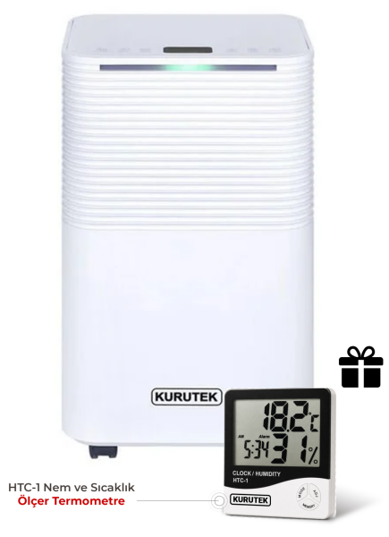 Nem Ölçer Hediye! KT12-H (ION) Nem Alma ve Hava Temizleme Cihazı Standart Garanti