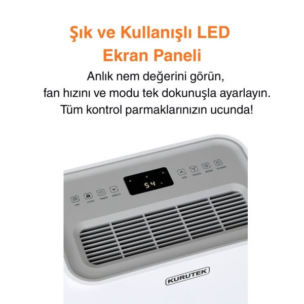 KT20 HEPA Nem Alma ve Hava Temizleme Cihazı (Wi-Fi)