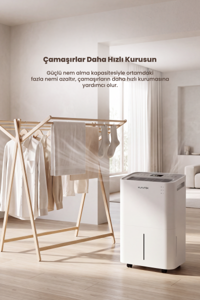 KT20 (Wi-Fi + ION + HEPA) Nem Alma ve Hava Temizleme Cihazı Standart Garanti