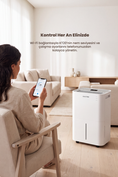 KT20 (Wi-Fi + ION + HEPA) Nem Alma ve Hava Temizleme Cihazı