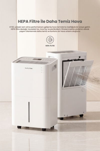 KT20 (Wi-Fi + ION + HEPA) Nem Alma ve Hava Temizleme Cihazı