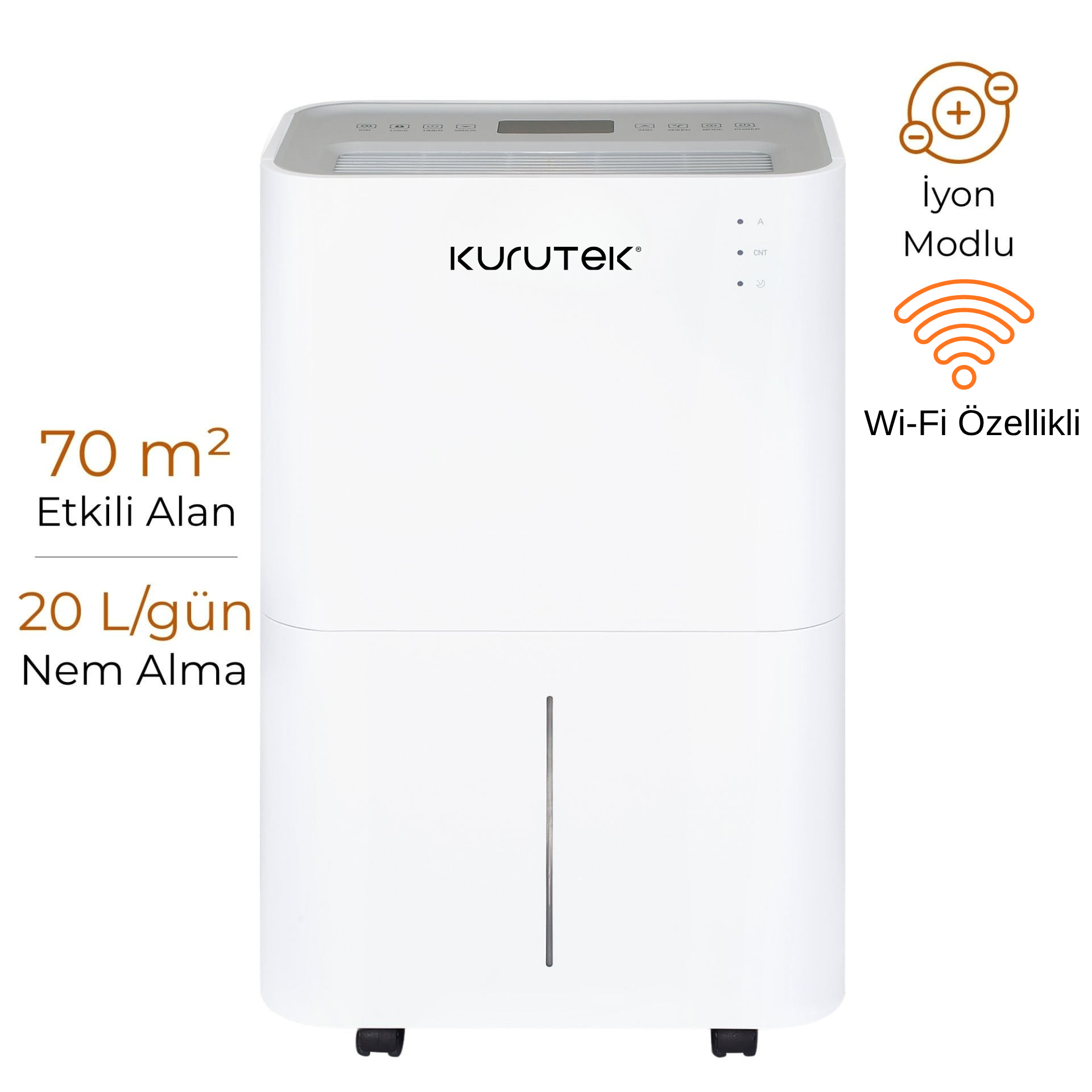 KT20 HEPA Nem Alma ve Hava Temizleme Cihazı (Wi-Fi)