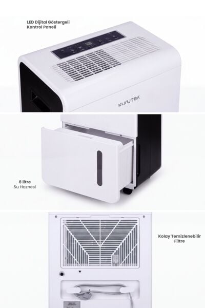 KT70 (Wi-Fi + ION) Nem Alma ve Hava Temizleme Cihazı Standart Garanti