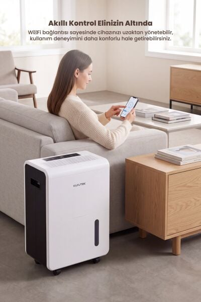 KT70 (Wi-Fi + ION) Nem Alma ve Hava Temizleme Cihazı Standart Garanti