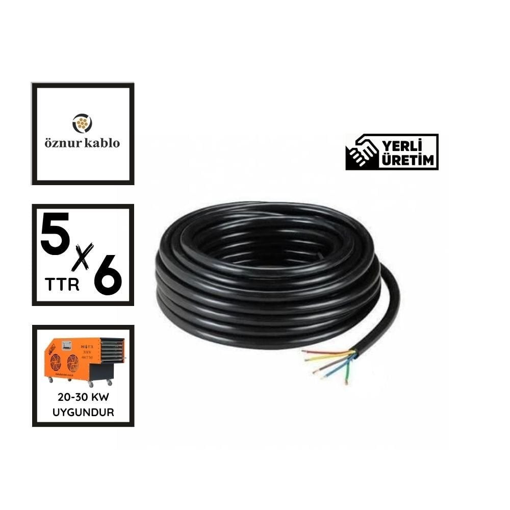 5 x 6 TTR Kablo (20 ve 30KW Elektrikli Isıtıcı Kablosu) 1
