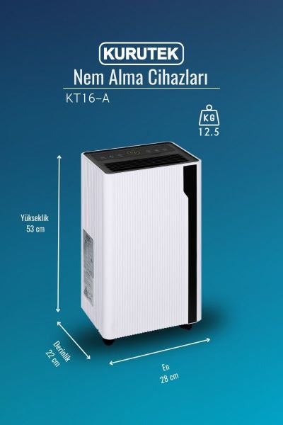 KT16-A Ev Tipi Nem Alma ve Hava Temizleme Cihazı Standart Garanti