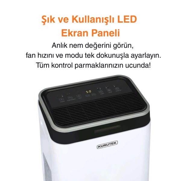 KT20-D Ev Tipi Nem Alma ve Hava Temizleme Cihazı Standart Garanti