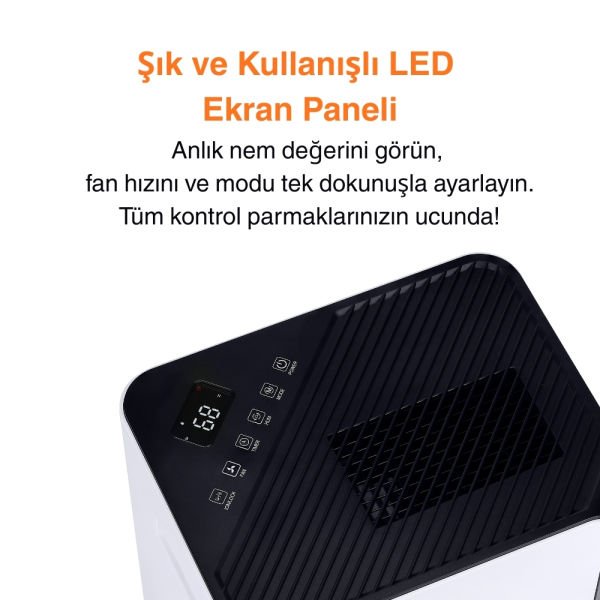 KT20-E Ev Tipi Nem Alma ve Hava Temizleme Cihazı Standart Garanti