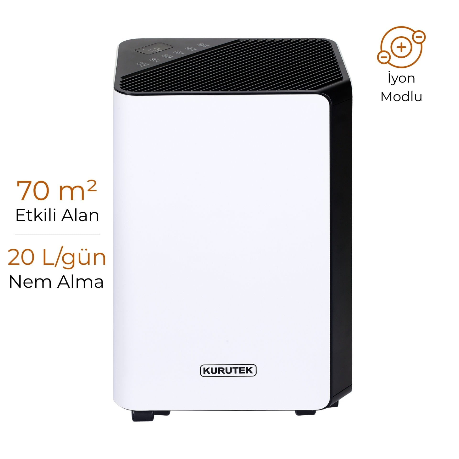 KT20-E Ev Tipi Nem Alma ve Hava Temizleme Cihazı Standart Garanti