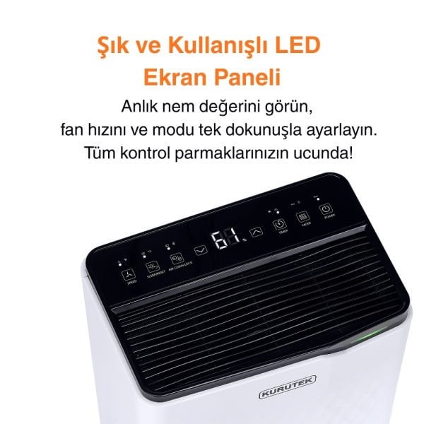 OUTLET KT20-F Ev Tipi Nem Alma ve Hava Temizleme Cihazı (Filtresiz)
