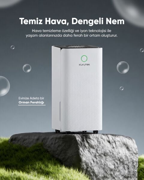 KT10 (Wi-Fi + ION) Nem Alma ve Hava Temizleme Cihazı Standart Garanti