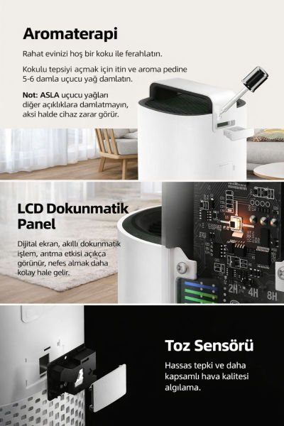 HT50 (Wi-Fi + HEPA + CARBON) Akıllı Hava Temizleme Cihazı