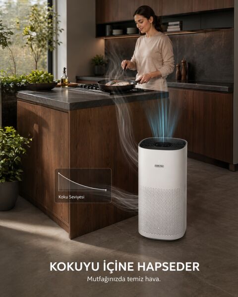 HT75 (Wi-Fi + UV-C + HEPA + CARBON) Akıllı Hava Temizleme Cihazı