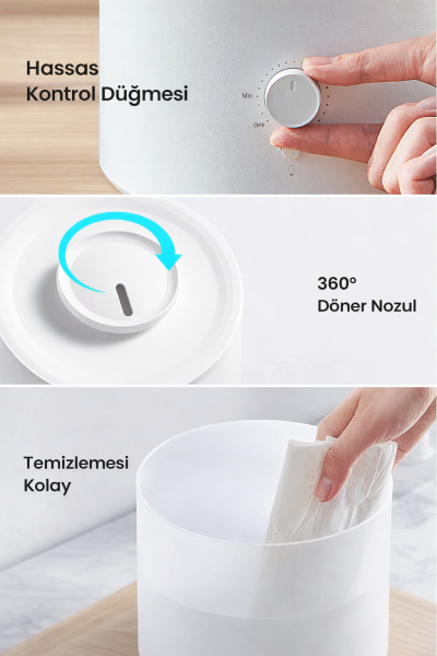 KN2.5 – 2.5 L Kompakt Ultrasonik Hava Nemlendirici