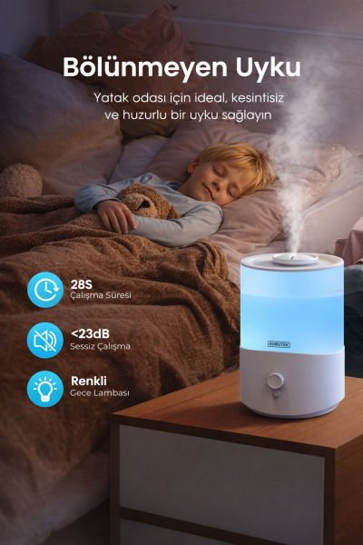 KN2.5 – 2.5 L Kompakt Ultrasonik Hava Nemlendirici