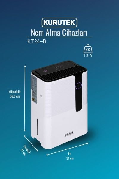OUTLET KT24-B Ev Tipi Nem Alma ve Hava Temizleme Cihazı (%10 SESLİ)