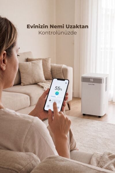 KT12 (Wi-Fi + ION) Nem Alma ve Hava Temizleme Cihazı Standart Garanti