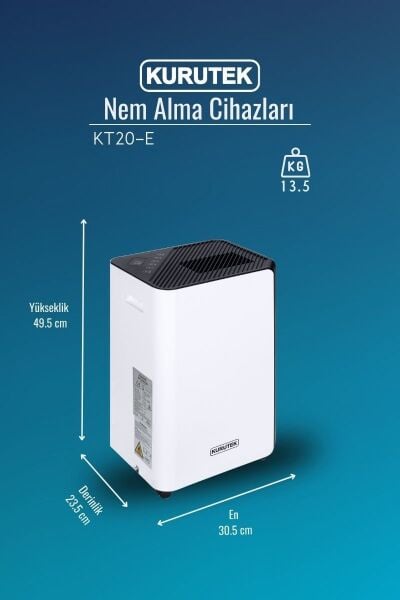 Nem Ölçer Hediye! KT20-E (ION) Nem Alma ve Hava Temizleme Cihazı