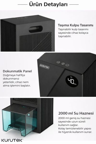 OUTLET KT2-A Mini Nem Giderici (Dolap & Banyo Tipi) Standart Garanti