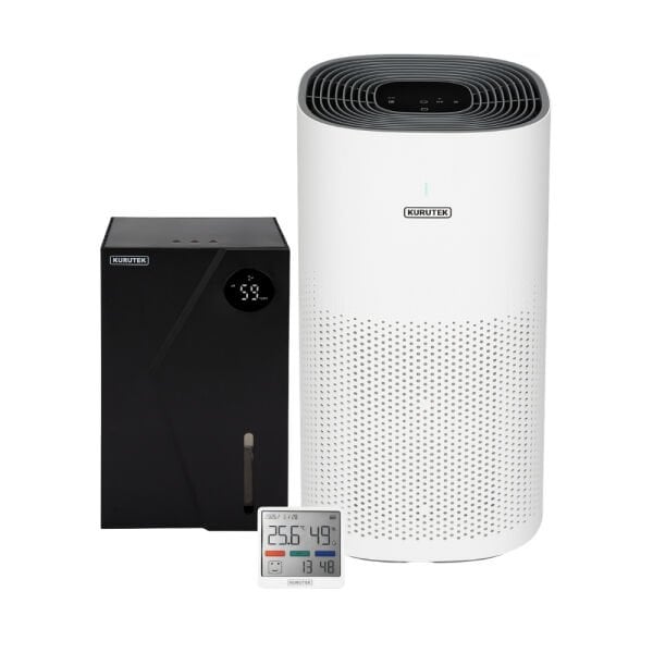 HT75 Hava Temizleme Cihazı + KT2-A Mini Nem Alma Cihazı + Nem Ölçer