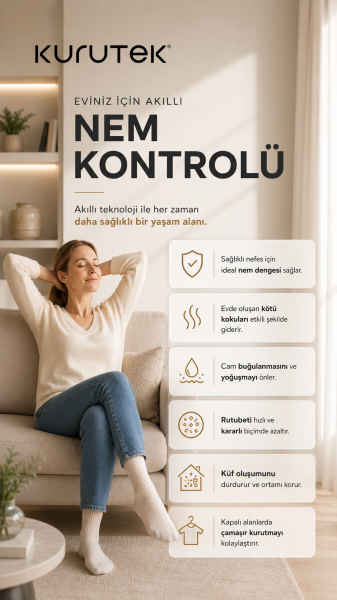 OUTLET KT50 (Wi-Fi + ION ) Nem Alma ve Hava Temizleme Cihazı Standart Garanti